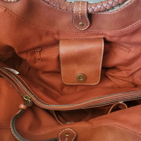 Fossil Canvas And Leather Tropical Handbag - Picture 10 of 16